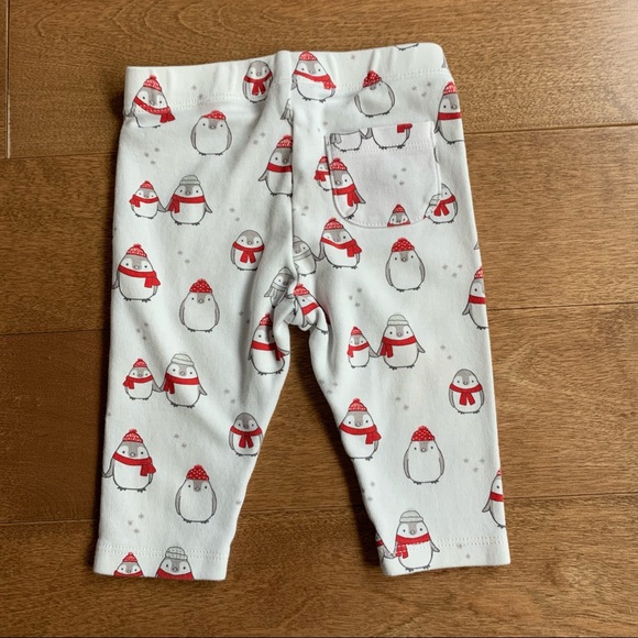 3/$10 GYMBOREE Baby unisex penguin pants 3-6m winter - Picture 3 of 3